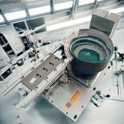 Poliş veya PU kaplama titreşimli kase besleyicisi yeşil veya müşterilerin gereksinimlerine göre otomatik parça besleme çözümü